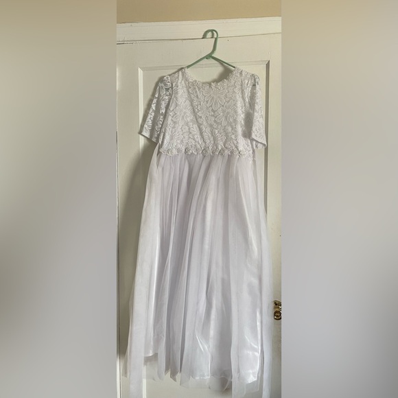 White First Communion Dress For Girls